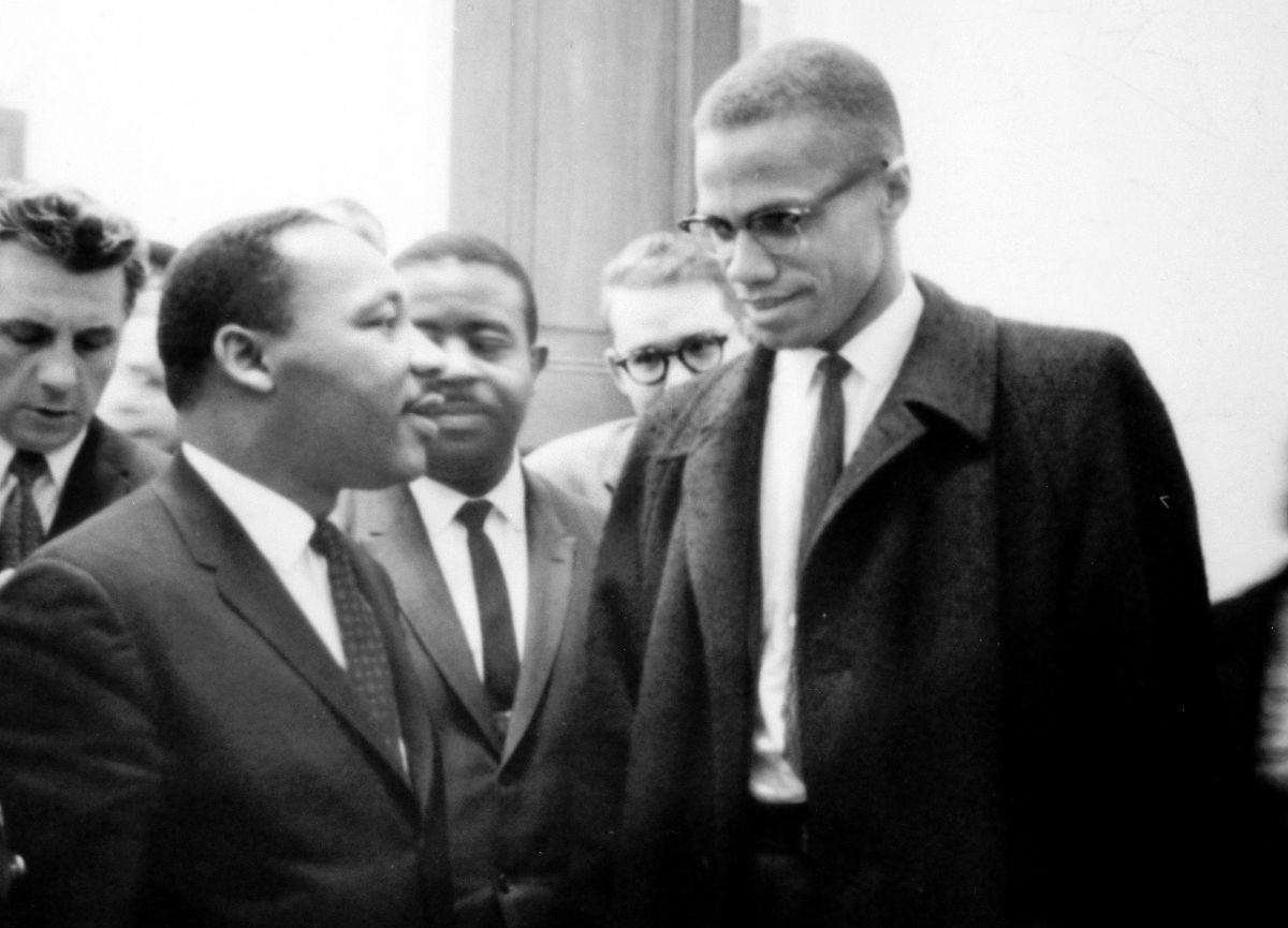 Malcolm X (derecha) y Martin Luther King Jr (izquierda) fueron asesinados en 1965 y 1968.
