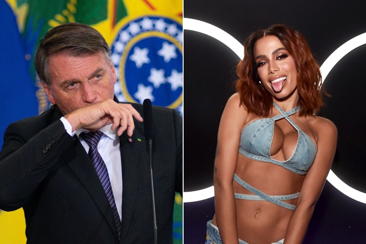 El presidente de Brasil, Jair Bolsonaro, y la cantante Anitta.
