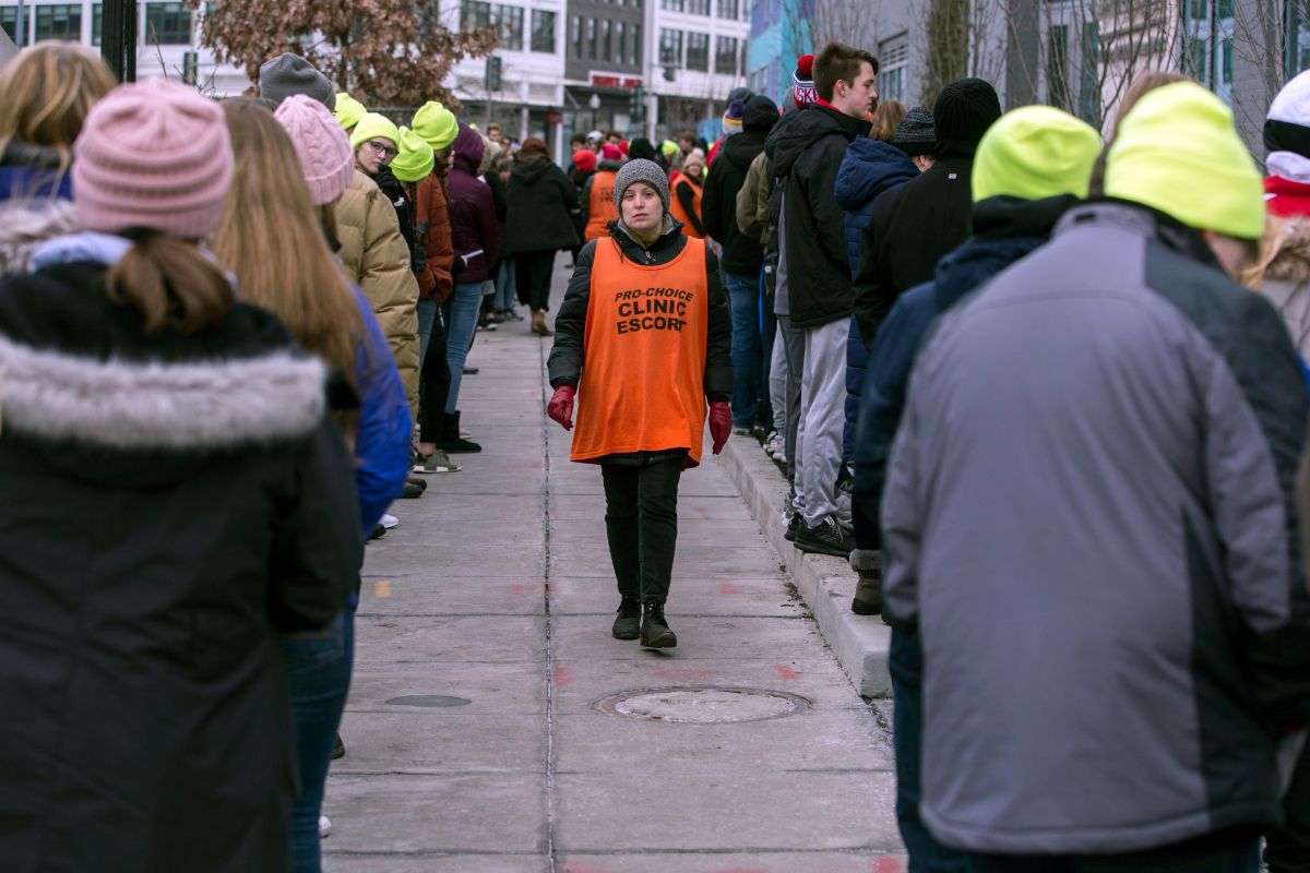 Una protesta antiaborto en el exterior de una clínica en Washington D.C. en enero del 2019.