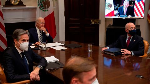 En marzo del 2021, Biden y AMLO tuvieron una reunión virtual.