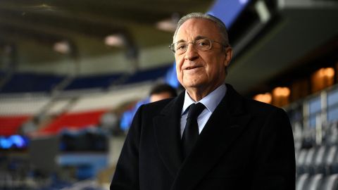 Florentino Pérez durante una sesión de entrenamiento del Real Madrid.