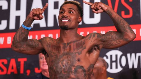 Jermall Charlo durante el pesaje de su pelea ante Juan Macías Montiel.