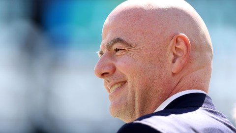 Infantino también visitó al presidente de México, Andrés Manuel López Obrador, en el Palacio Nacional.