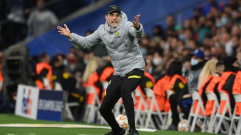 Thomas Tuchel durante el encuentro entre Real Madrid y Chelsea de los cuartos de final de la UEFA Champions League.