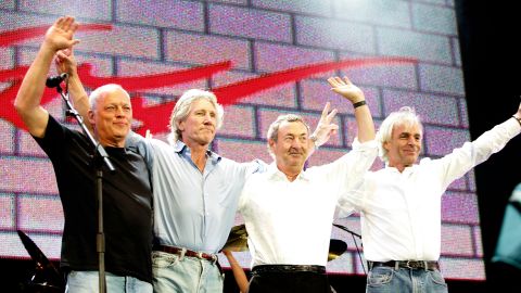 David Gilmour, Roger Waters, Nick Mason y Rick Wright de la banda Pink Floyd.