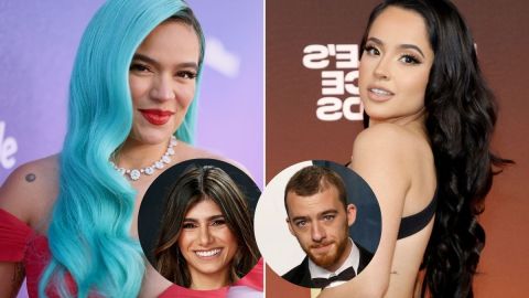 Becky G y Karol G eligieron a Mia Khalifa y Angus Cloud como protagonistas de su video 'MAMIII'.