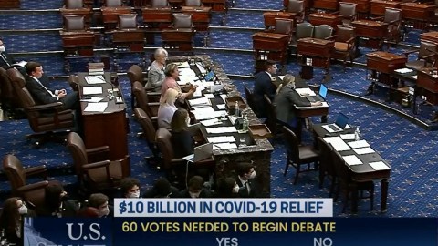 El proyecto de fondos para COVID requería 60 votos para avanzar en el Senado.