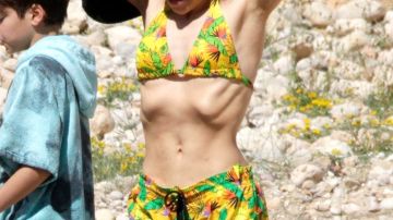 Shakira en una playa de Ibiza.