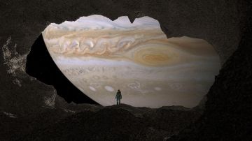 Representación artística de vida extraterrestre en Júpiter.