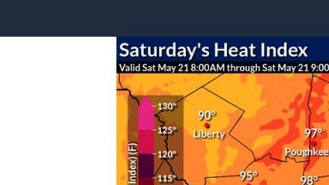 Pronóstico para un sábado húmedo y caliente.