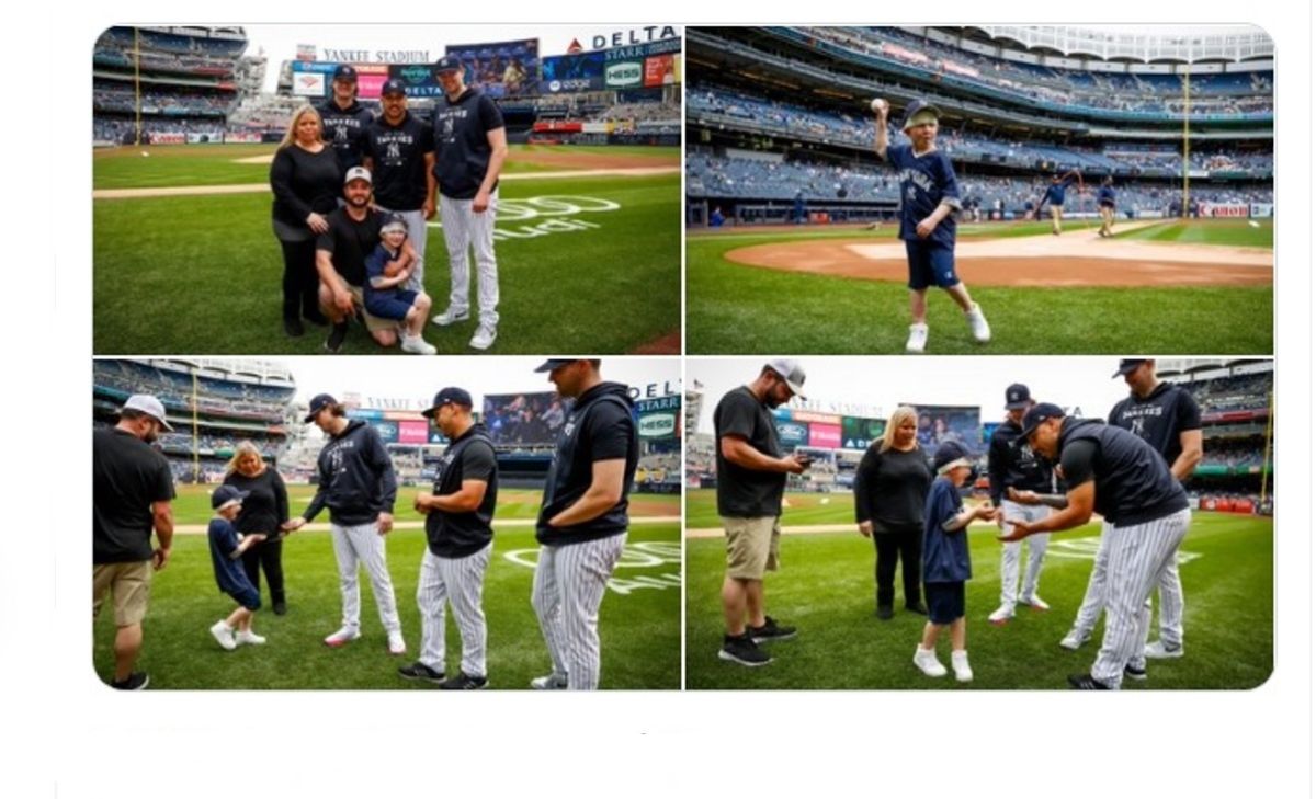 NY Yankees publicaron en Twitter imágenes de la visita.