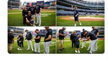 NY Yankees publicaron en Twitter imágenes de la visita.