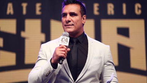 Alberto 'El Patrón' durante la presentación del Combate Americas en el LA River Studios, en California.