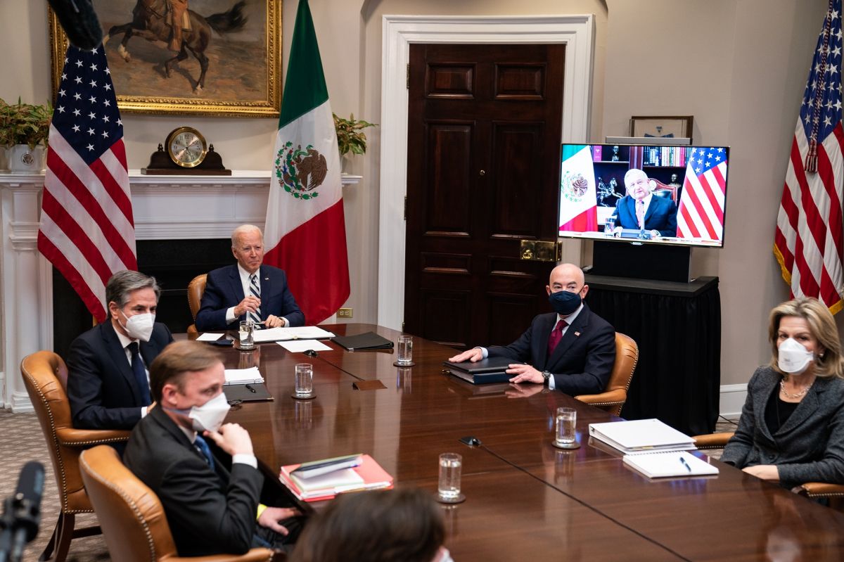 Los presidente Joe Biden y López Obrador tuvieron su primera reunión virtual en agosto del 2021.