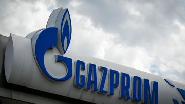 Logo del gigante energético ruso Gazprom.