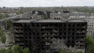 Una vista muestra la ciudad de Mariúpol este 10 de mayo de 2022, en medio de la acción militar rusa en curso en Ucrania.