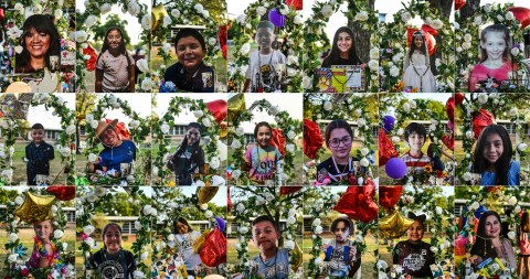 Los 19 niños muertos en la escuela Robb.