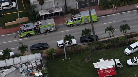 Derrumbe del condominio Champlain Towers South en Surfside, el 24 de junio de 2021.