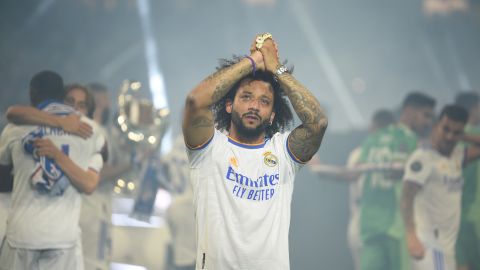 Marcelo fue ovacionado en el Santiago Bernabéu.