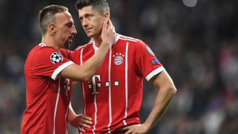 Franck Ribéry y Robert Lewandowski