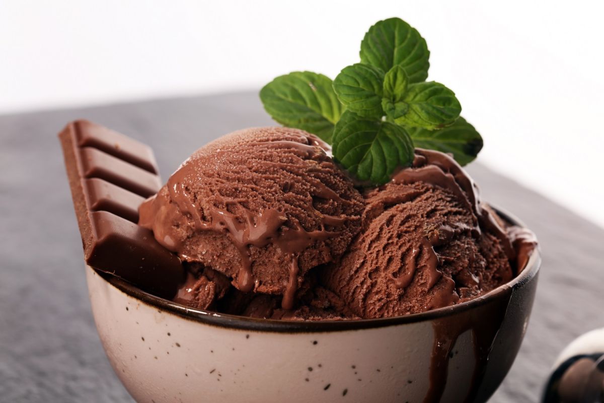 Helado de chocolate