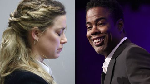 Amber Heard y Chris Rock.