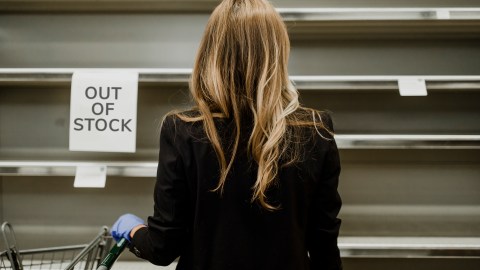 Woman,Hoarding,Food,During,Coronavirus,Pandemic