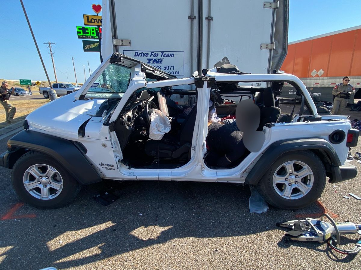 La Policía de Texas publicó una imagen del accidente.