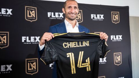 Giorgio Chiellini presentation at the Los Angeles Football Club