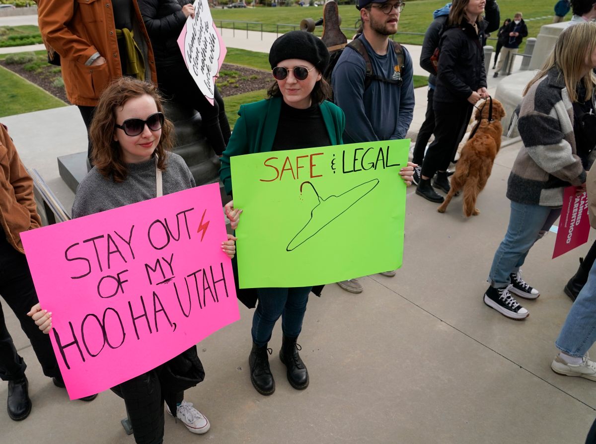 Movilización en Utah para reclamar el derecho al aborto.  