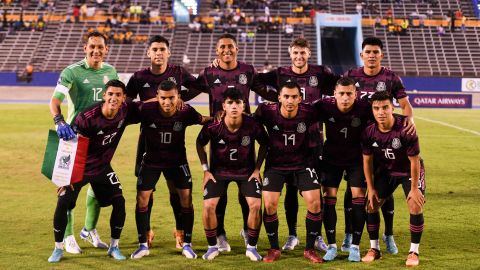 La selección de México posa en la previa del encuentro ante Jamaica por la Liga de Naciones de Concacaf.