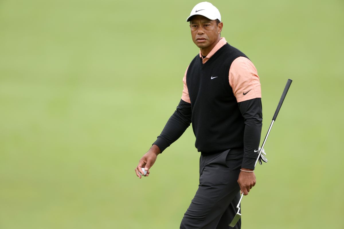 Tiger Woods durante la tercera ronda del PGA Championship 2022. 