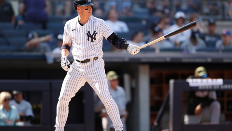Josh Donaldson en el último encuentro que ha disputado con Yankees el pasado 21 de mayo ante Chicago White Sox.