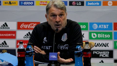 Gerardo 'Tata' Martino durante la rueda de prensa de este lunes.