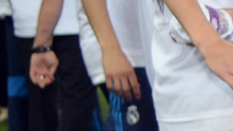 Marcelo junto a su hijo Enzo celebrando la champions conquistada en 2017 ante la Juventus de Turín.