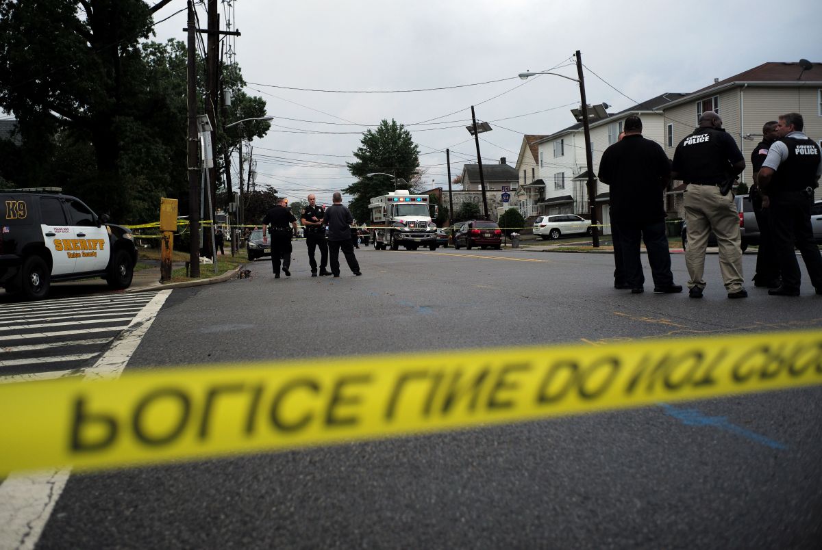 Escena policial en Newark NJ, 2016.