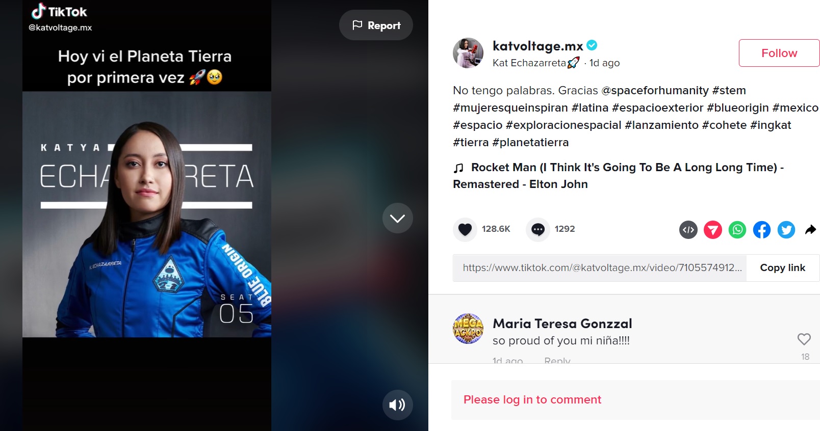 Inmigrante hispana viaja al espacio, luego de ser el sostén de su familia al trabajar en un McDonald's