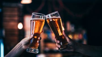 Personas bebiendo cerveza en pub