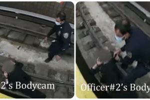 ¡Heroico rescate! Agente del NYPD se lanza a las rieles de tren en Brooklyn para salvar a mujer que cayó desplomada