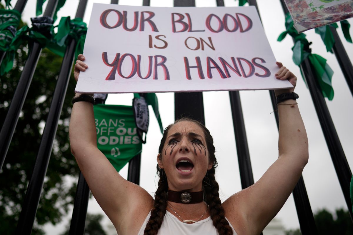 Una manifestante en la protesta este sábado en Washington en favor del aborto.