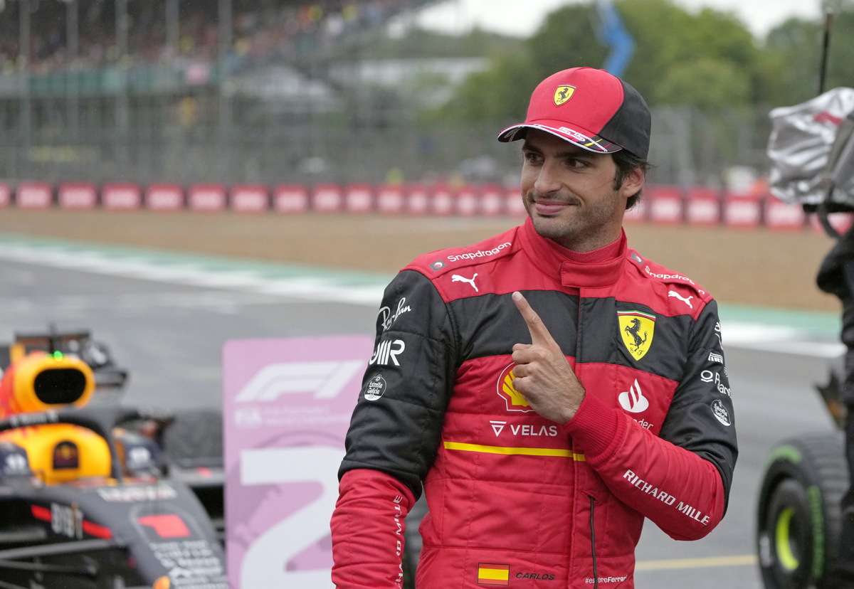 El español Sainz había luchado para esto con su equipo Ferrari.