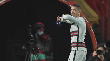 Cristiano Ronaldo durante un encuentro de clasificación al Mundial de Qatar 2022 en Serbia.