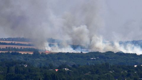 Las fuerzas rusas atacaron una planta de cerámica en Slavyansk.