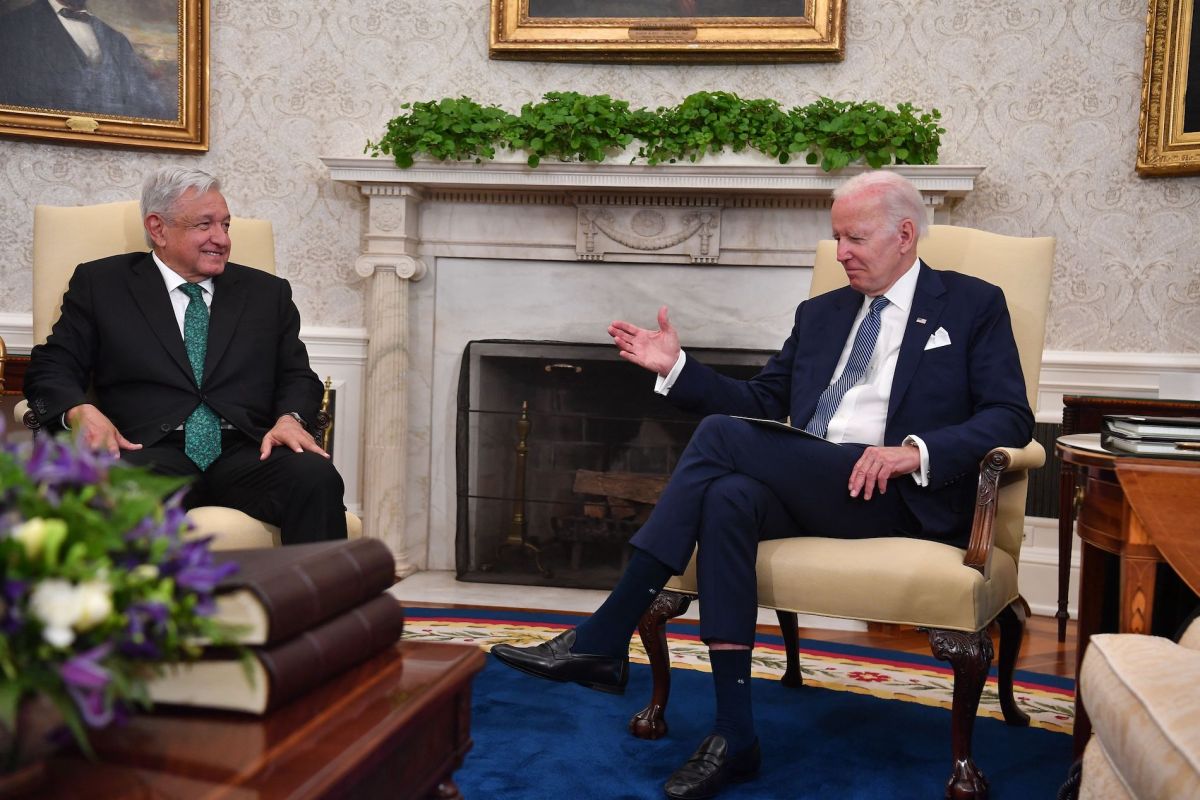Los presidentes Andrés Manuel López Obrador y Joe Bien.