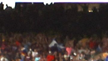 Ousmane Dembélé "celebra" como Stephen Curry durante el encuentro amistoso entre FC Barcelona y Juventus.