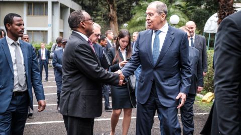 Sergey Lavrov durante su visita a Etiopía.