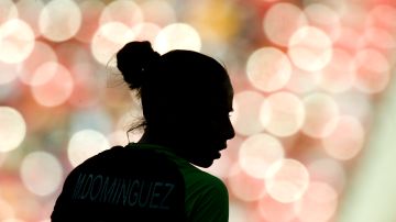 Maribel Domínguez durante su última etapa como jugadora en la Selección Mayor Femenil de México.