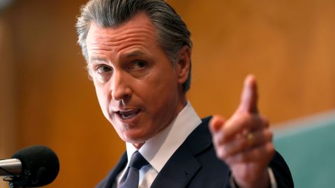 California Governor Gavin Newsom Meets With Campaign Staff And Volunteer On Day Of Recall Election Vote