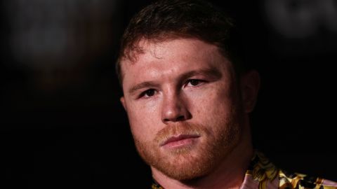 Canelo Álvarez durante la rueda de prensa de presentación de su combate ante Gennady Golovkin.