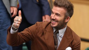 David Beckham durante un encuentro en Wimbledon 2022.